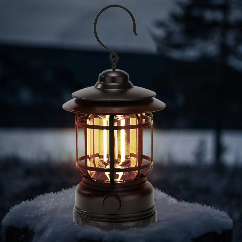 Lampe Camping Rétro Cheval - Rechargeable - Multifonction - Dimmable