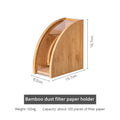 Support Filtres Café Bois Massif - Boîte Rangement Anti-Poussière - Infusion Manuelle