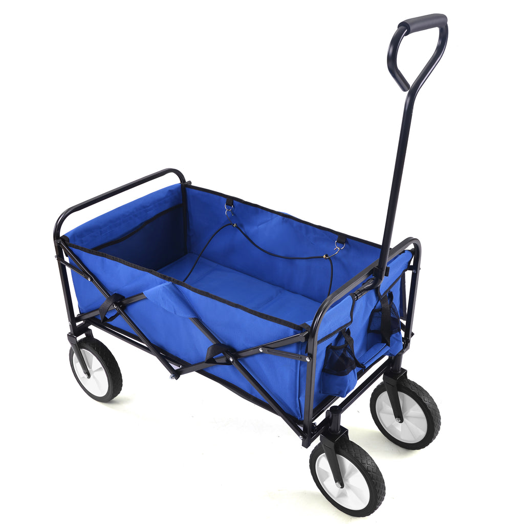 Chariot Pliant Jardin Courses Plage - Bleu - Wagon
