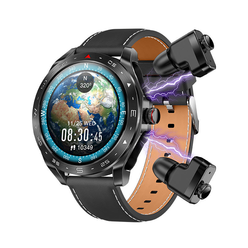 Montre intelligente T95 2-en-1 avec écouteurs TWS et appels Bluetooth