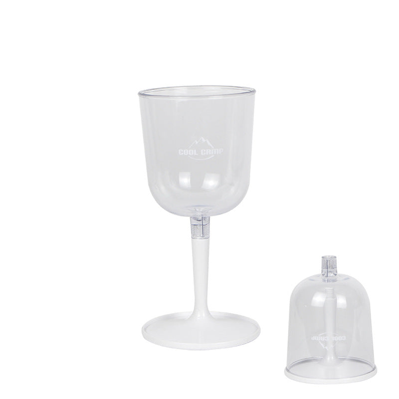 Verre à Vin Camping Incassable - Plastique Détachable - Champagne Portable