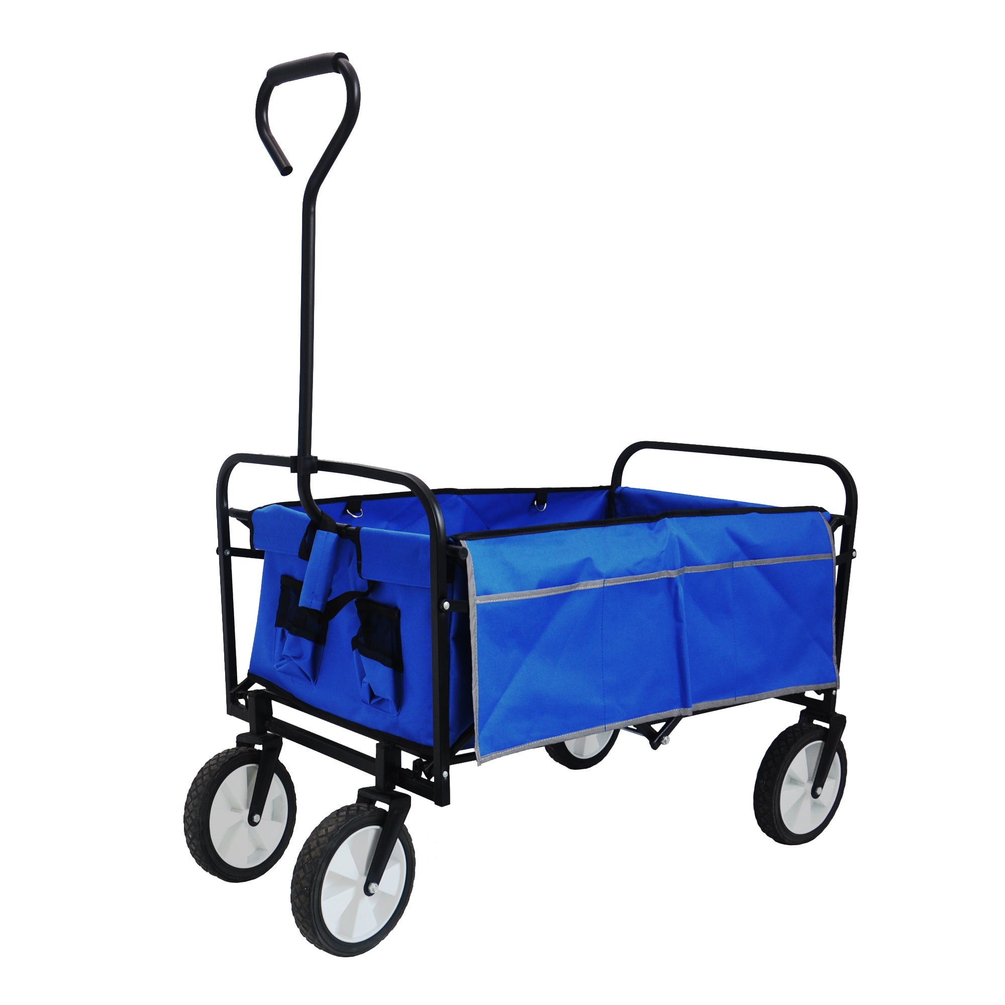 Chariot Pliant Jardin Courses Plage - Bleu - Wagon