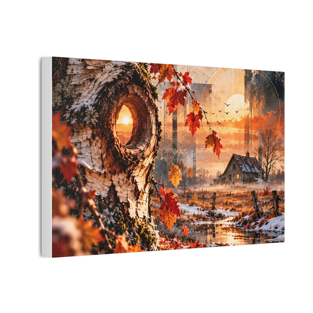 Lumière d’automne, souffle d’hiver – Toile murale