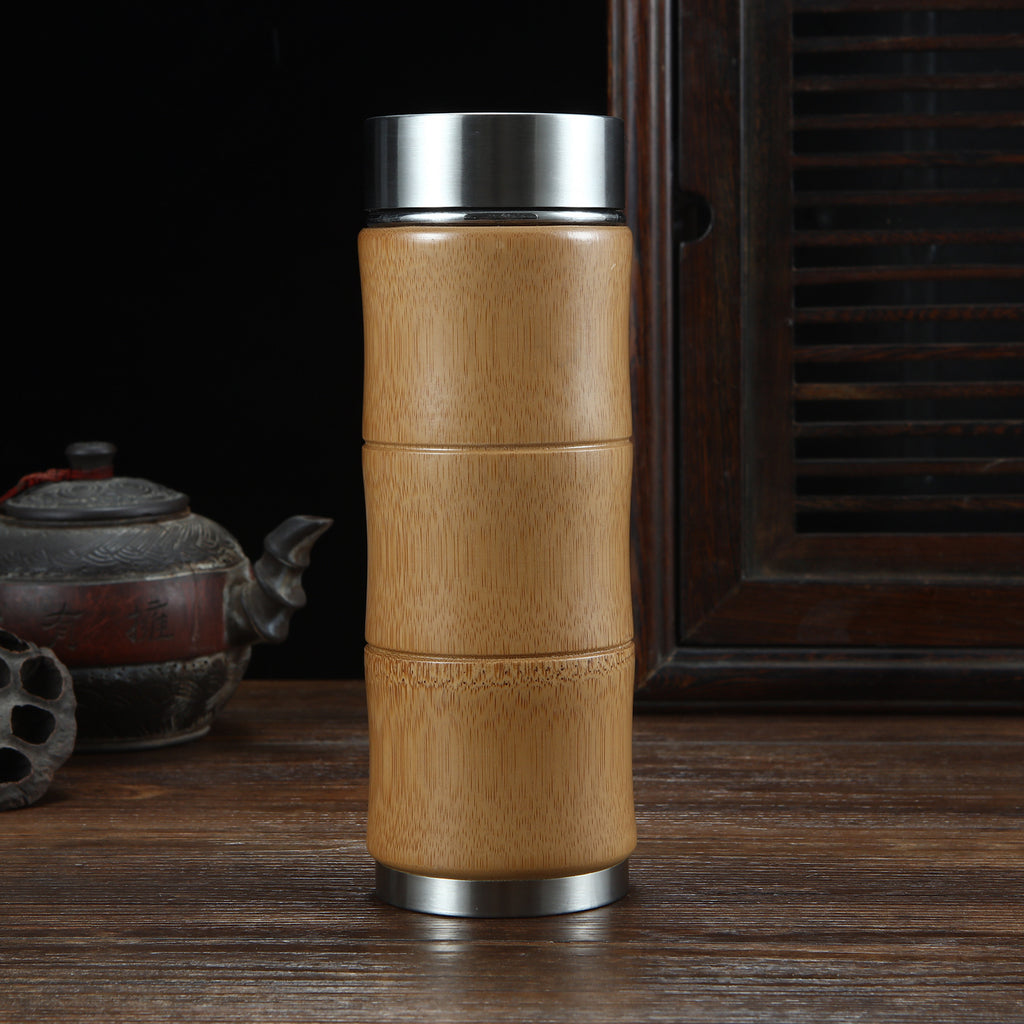 Tasse Isotherme en Bambou - Gobelet Eau Chaude - 400ml