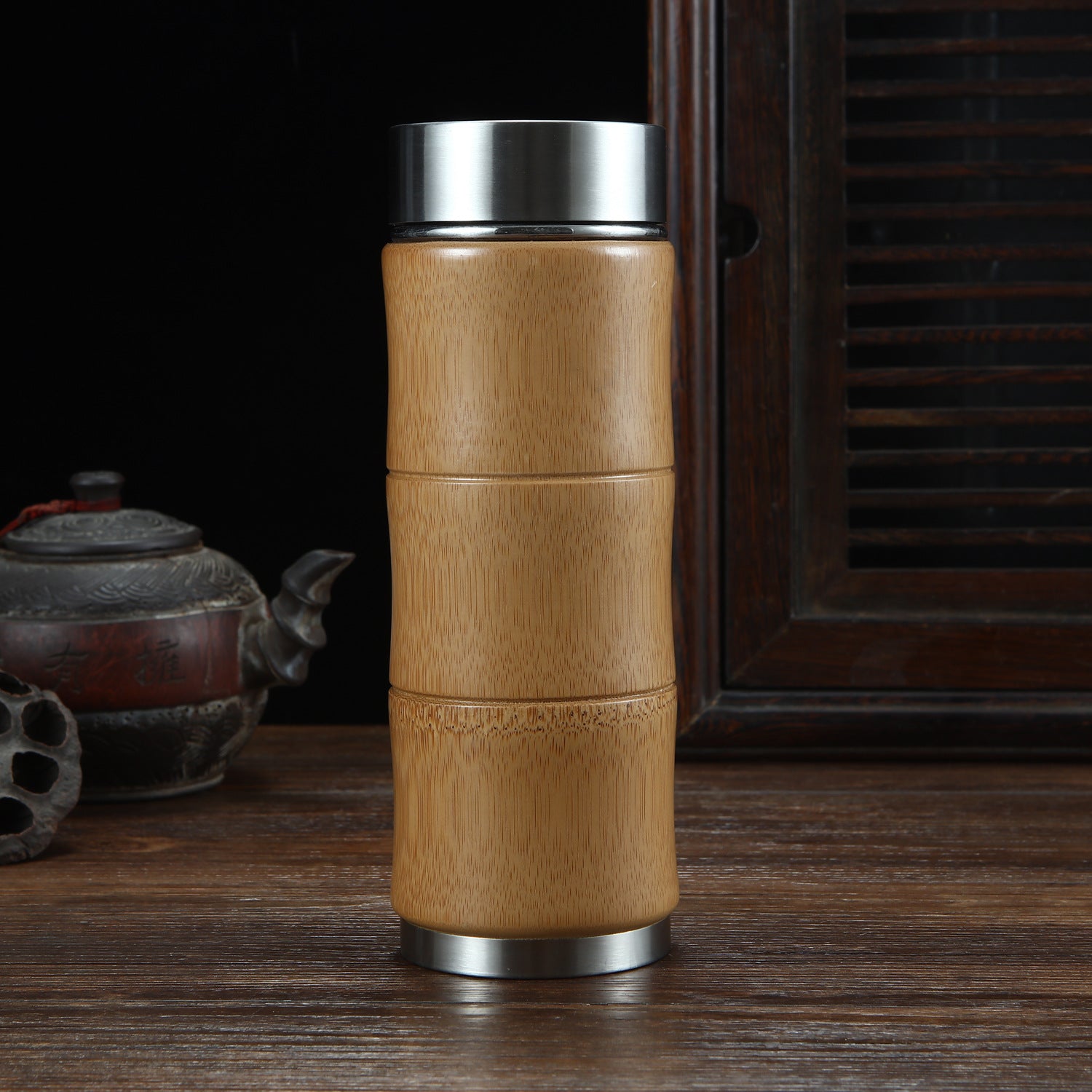 Tasse Isotherme en Bambou - Gobelet Eau Chaude - 400ml