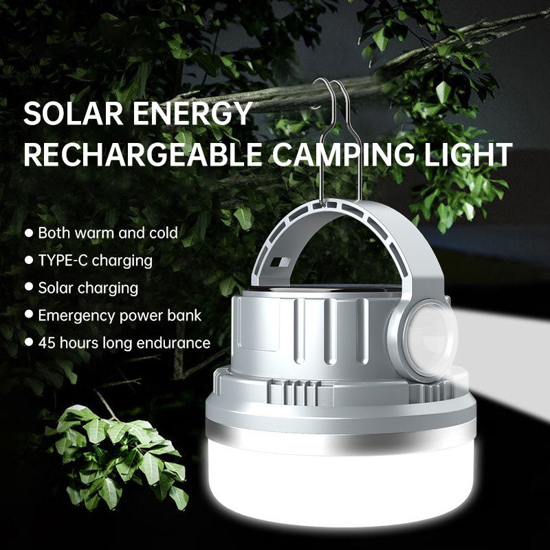 Ampoule Camping Solaire Rechargeable - LED - Maison Urgence