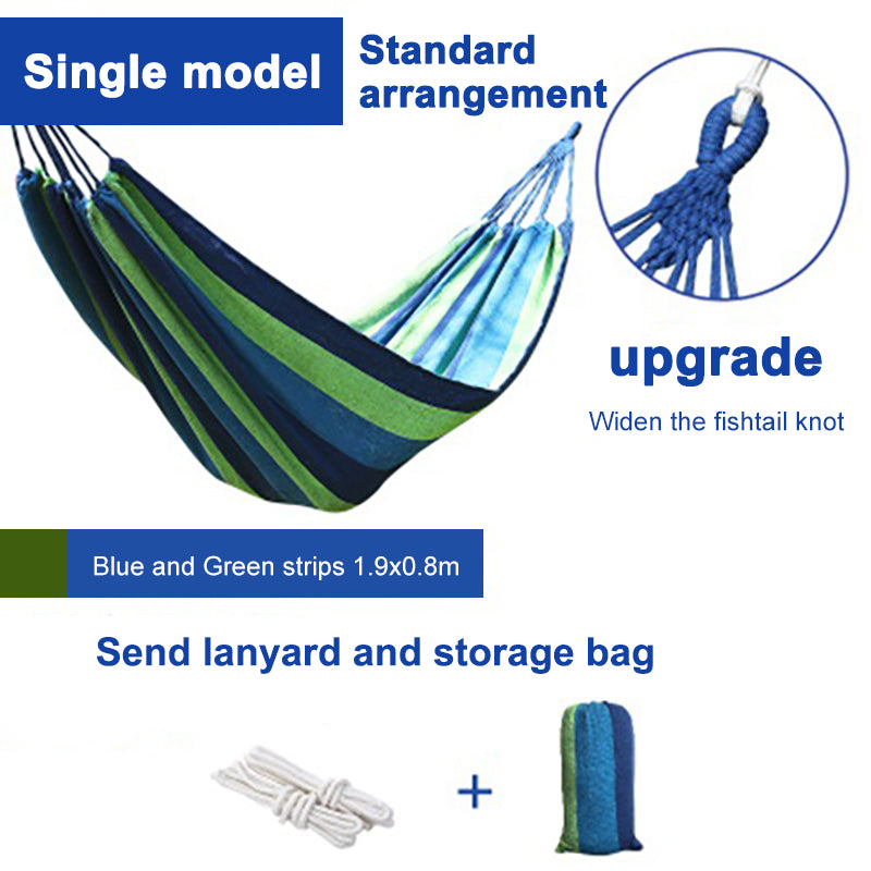 Hamac Toile Simple 280x80cm - Pliant Portable - Camping Extérieur
