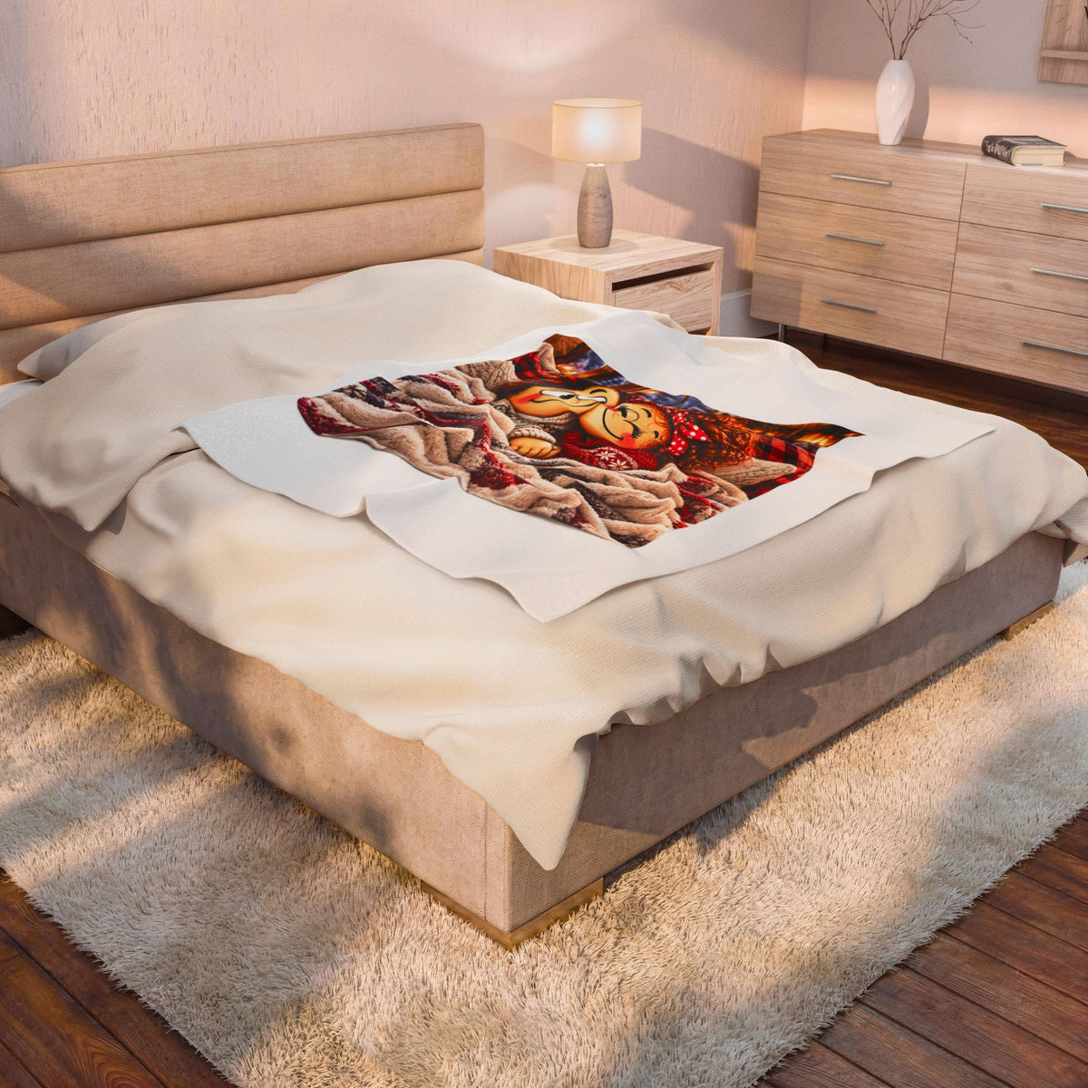 Tendres moments à deux – Couverture douillette en velours ❤️