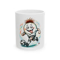 Soccer Egg Character Ceramic Mug — Funny Kids Football Coffee Cup (11oz/15oz)