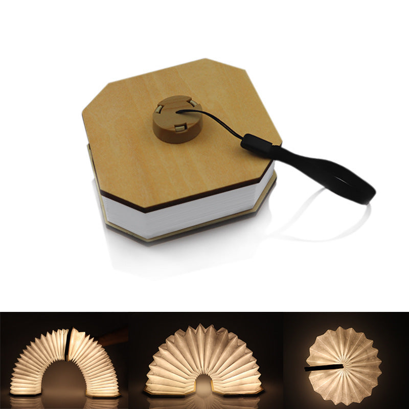 Lampe Accordéon Bois Rechargeable Papier Dupont - Lumière Ambiance - Organ