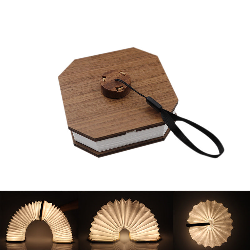 Lampe Accordéon Bois Rechargeable Papier Dupont - Lumière Ambiance - Organ