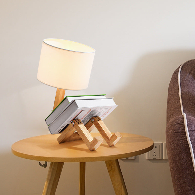 Lampe Table Bois Créative - Chambre - Lampe Chevet