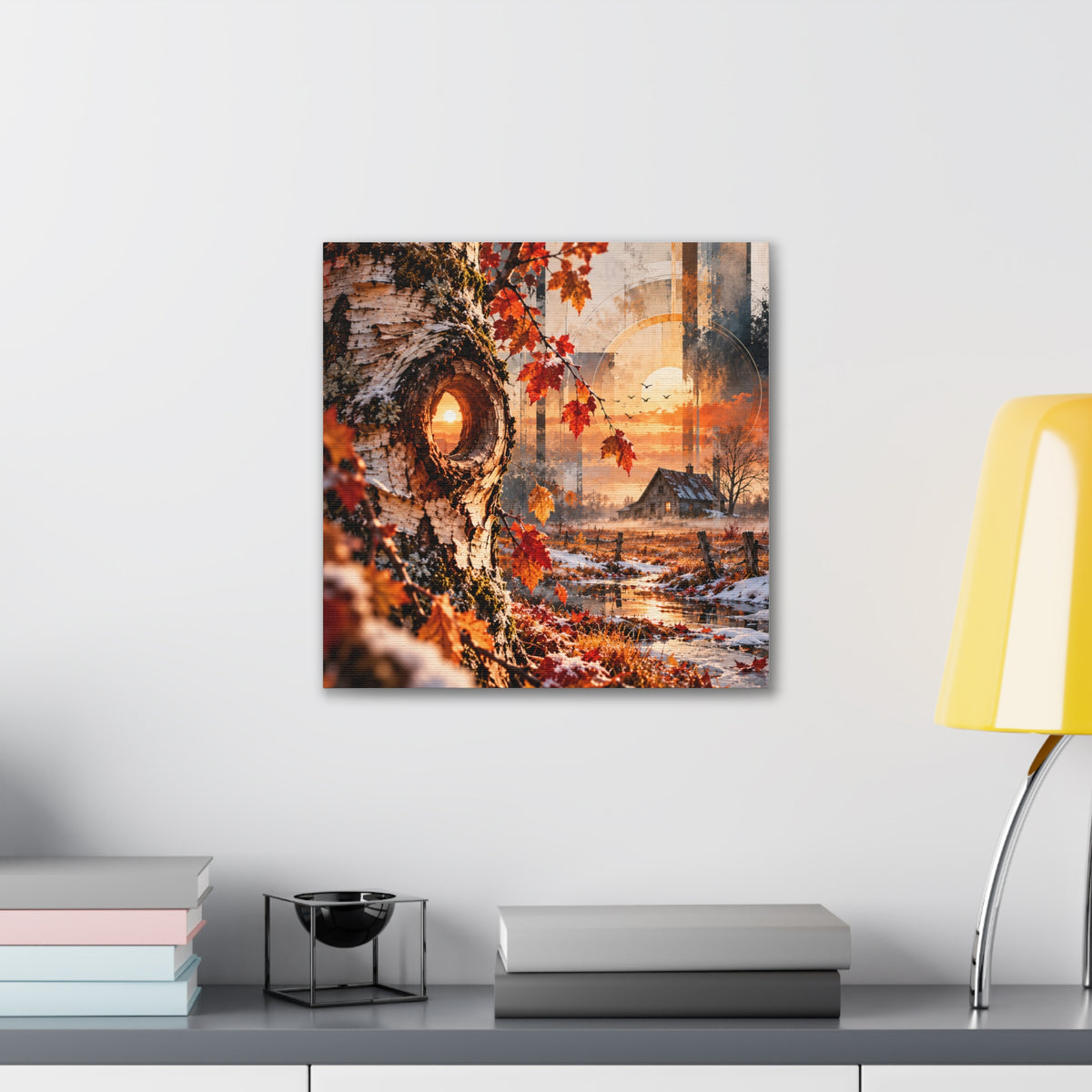 Lumière d’automne, souffle d’hiver – Toile murale