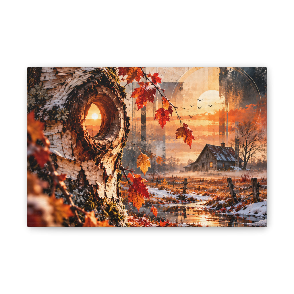 Lumière d’automne, souffle d’hiver – Toile murale