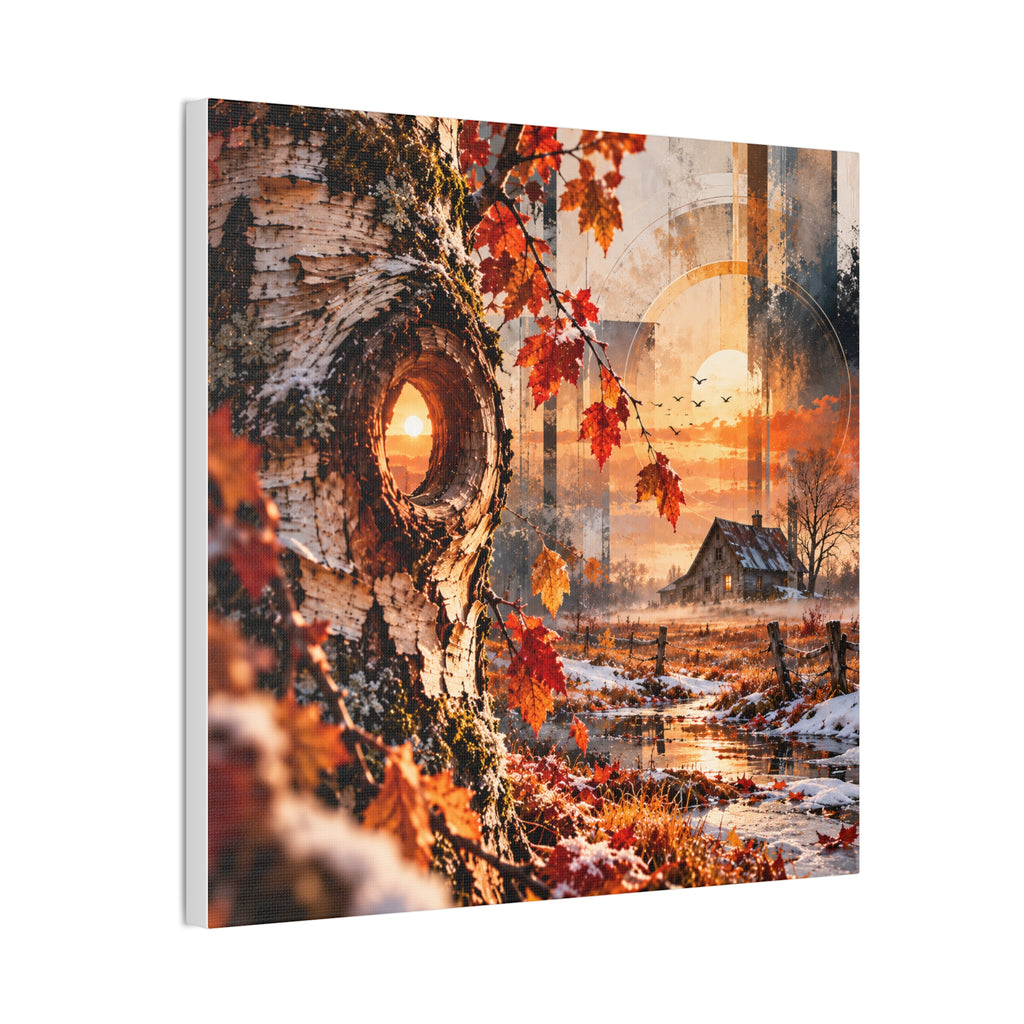 Lumière d’automne, souffle d’hiver – Toile murale