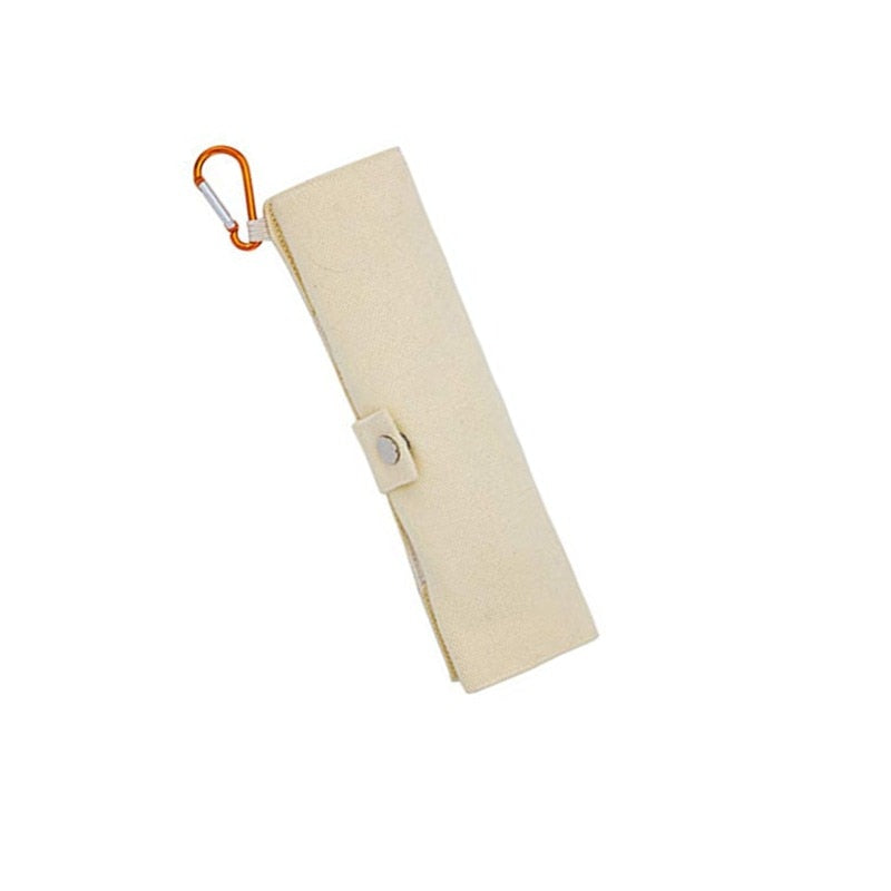 Couverts Bambou Écologique 7 Pièces - Portable - Fourchette Couteau Paille Réutilisable