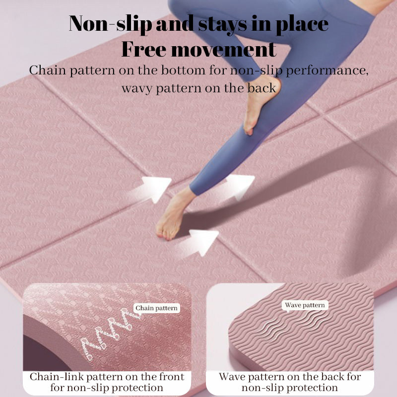 Tapis Yoga TPE Écologique Pliable - Double Face Antidérapant - Voyage Pilates