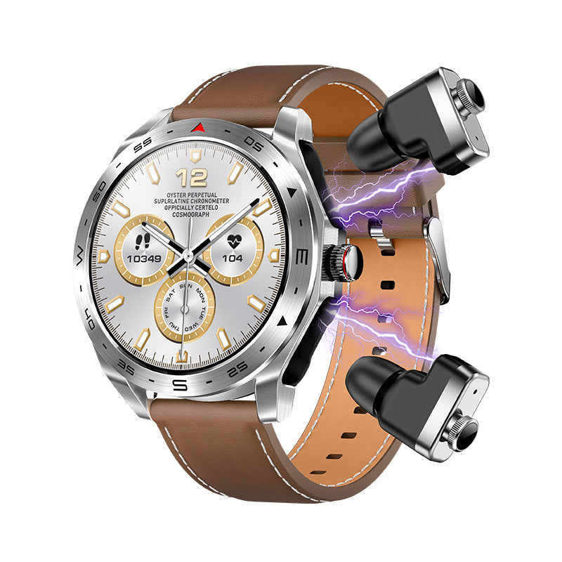 Montre intelligente T95 2-en-1 avec écouteurs TWS et appels Bluetooth