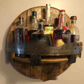 Table Rangement Whisky Vin Bois - Bar Dégustation - Présentoir Bouteilles