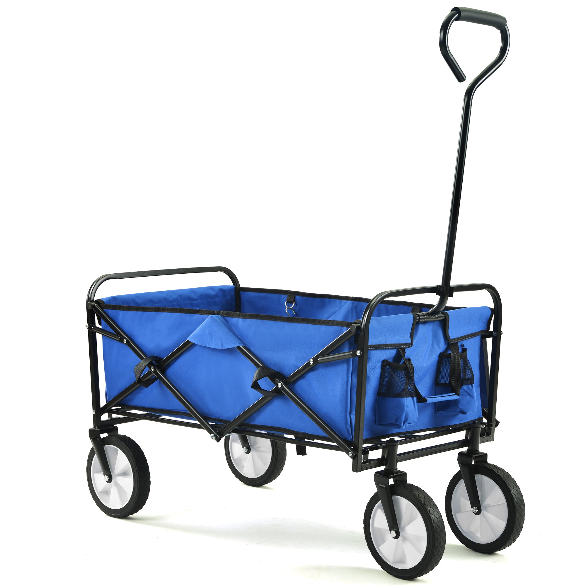 Chariot Pliant Jardin Courses Plage - Bleu - Wagon