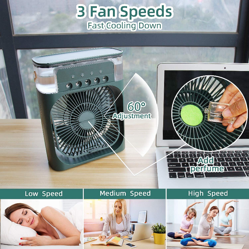 Ventilateur Brumisateur Bureau - Refroidisseur Air - Spray - USB