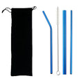 Pailles Inox Réutilisables 4pcs 304 - Acier Métal - Brosse + Sac - Smoothie