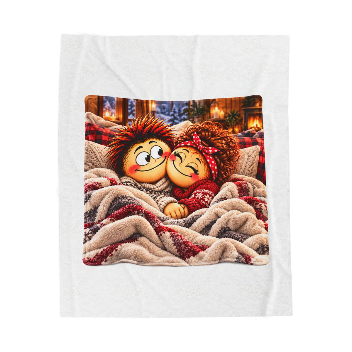 Tendres moments à deux – Couverture douillette en velours ❤️