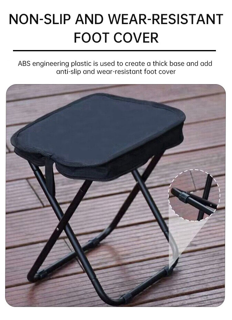 Tabouret Pliant Alu Léger - Sac à Main - Camping Pêche - Portable