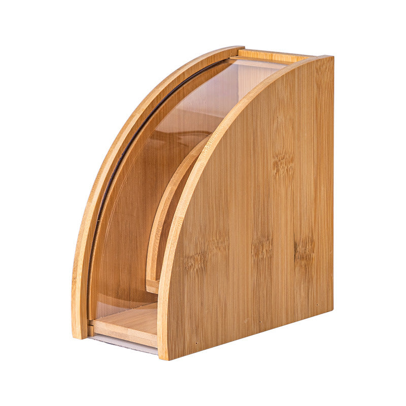 Support Filtres Café Bois Massif - Boîte Rangement Anti-Poussière - Infusion Manuelle