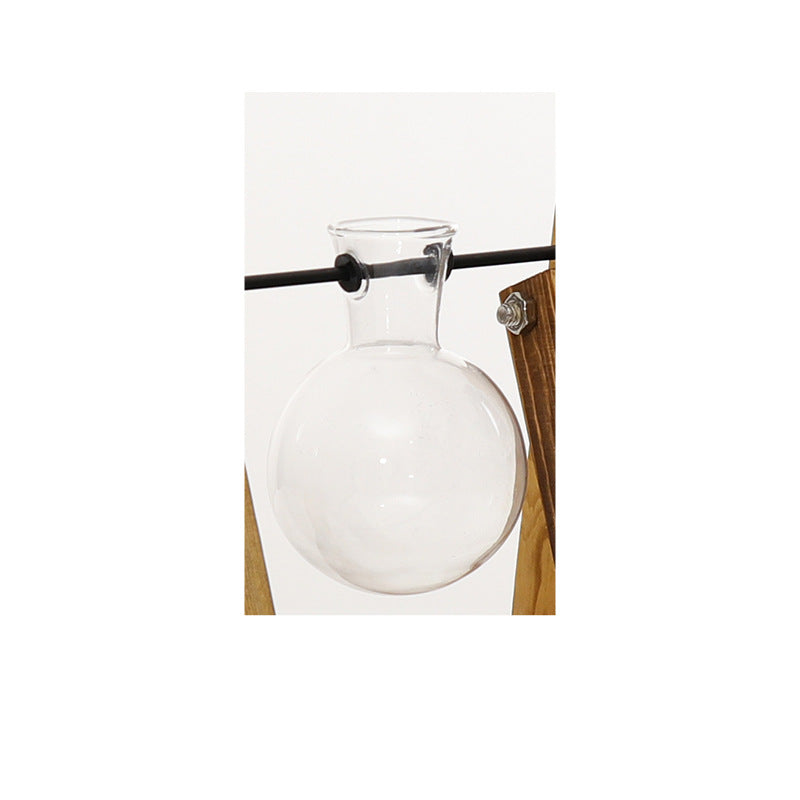 Vase Cadre Bois Transparent Plante - Ornement Bureau - Contenant
