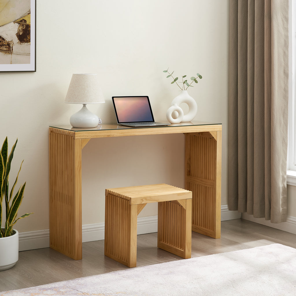 Ensemble Banc + Table Pin Nature - Petit - Entrée Salon Cuisine - Intérieur