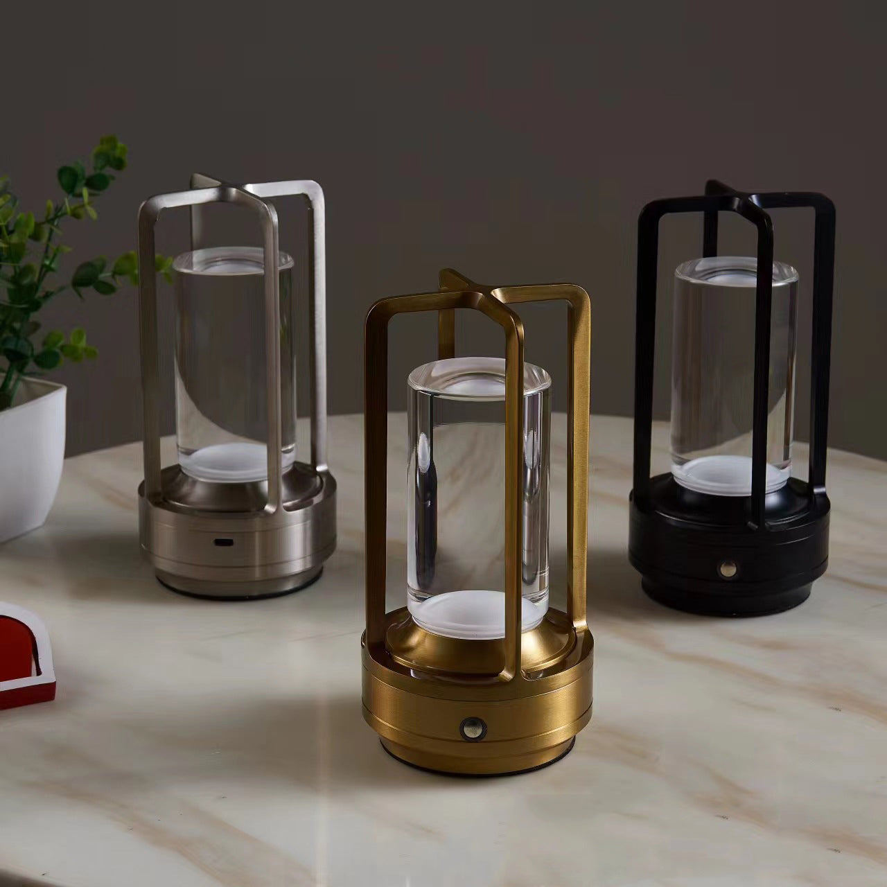 Lampe Table Alu Vintage LED - Ambiance Salle à Manger - USB Tactile - Bar Campin
