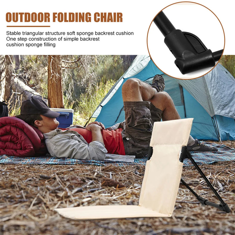 Chaise Camping Pliante Paresseuse avec Coussin Dossier - Jardin Plage