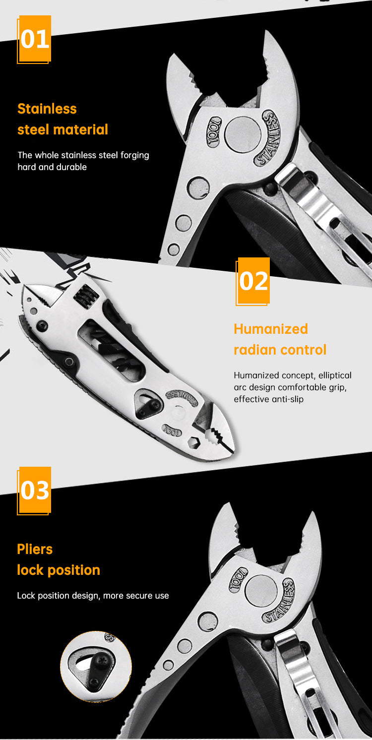 Pince Multi-Outils Camping - Clé Combinée - Régulière
