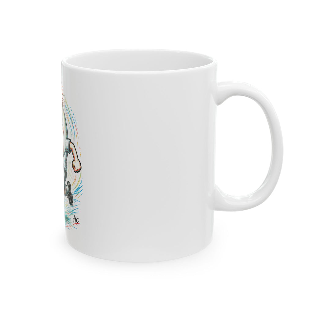 Soccer Egg Character Ceramic Mug — Funny Kids Football Coffee Cup (11oz/15oz)