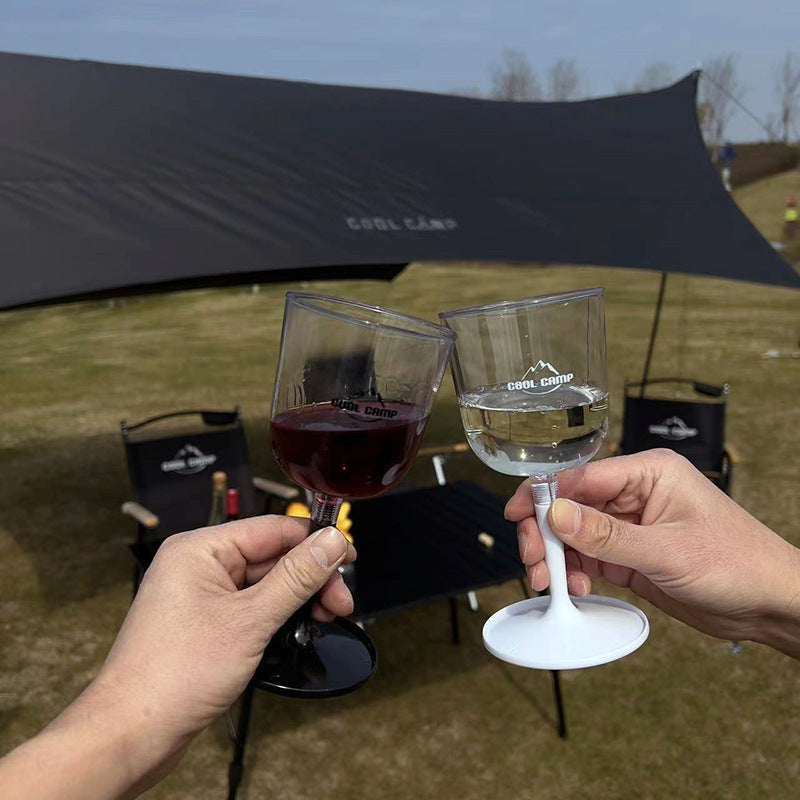 Verre à Vin Camping Incassable - Plastique Détachable - Champagne Portable
