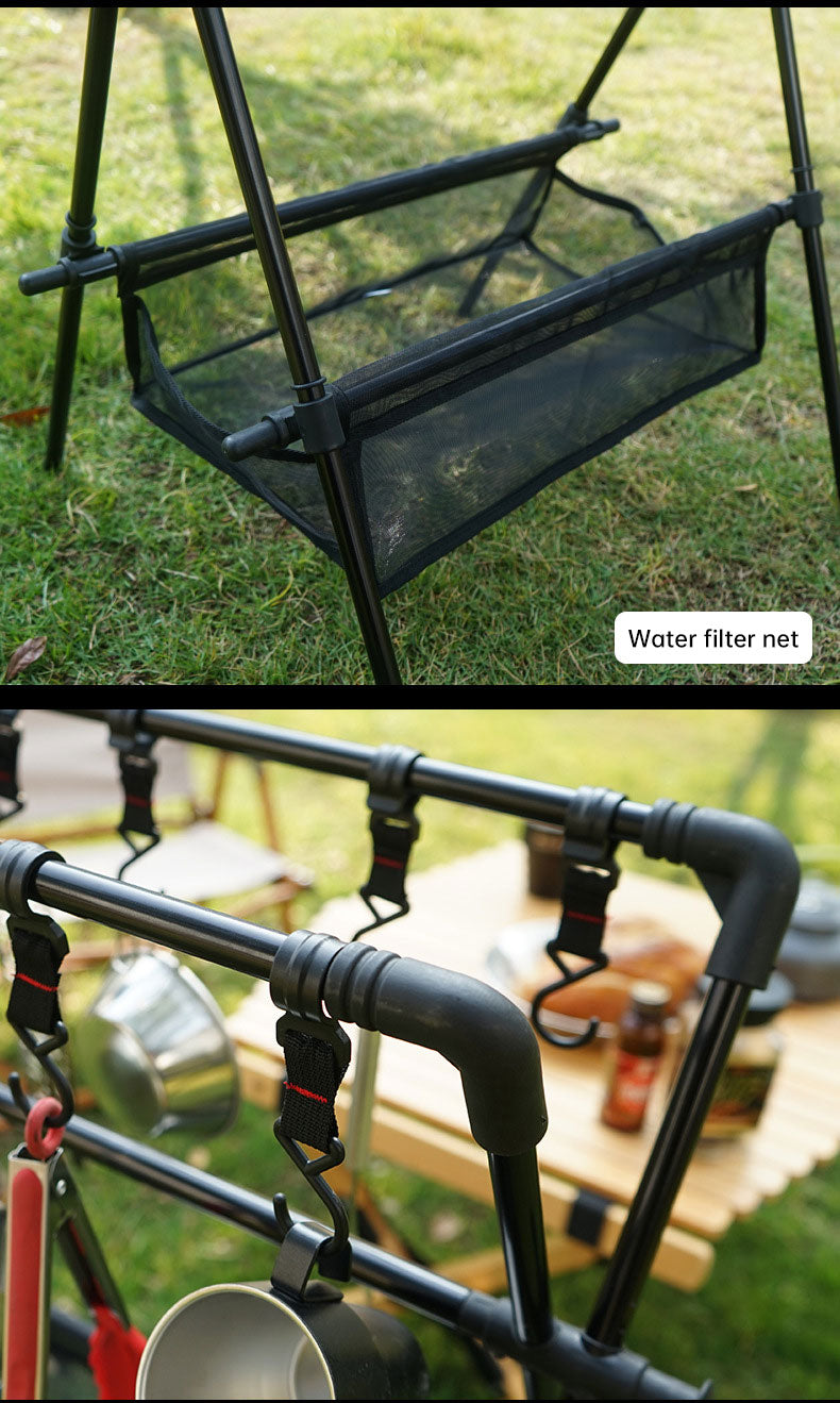 Étagère Pliante Camping - Séchoir Voiture - Filet Séchage - Rangement