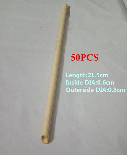 Pailles Bambou Réutilisables 100pcs 21.5cm - Écologique - Carbonisées Smoothie