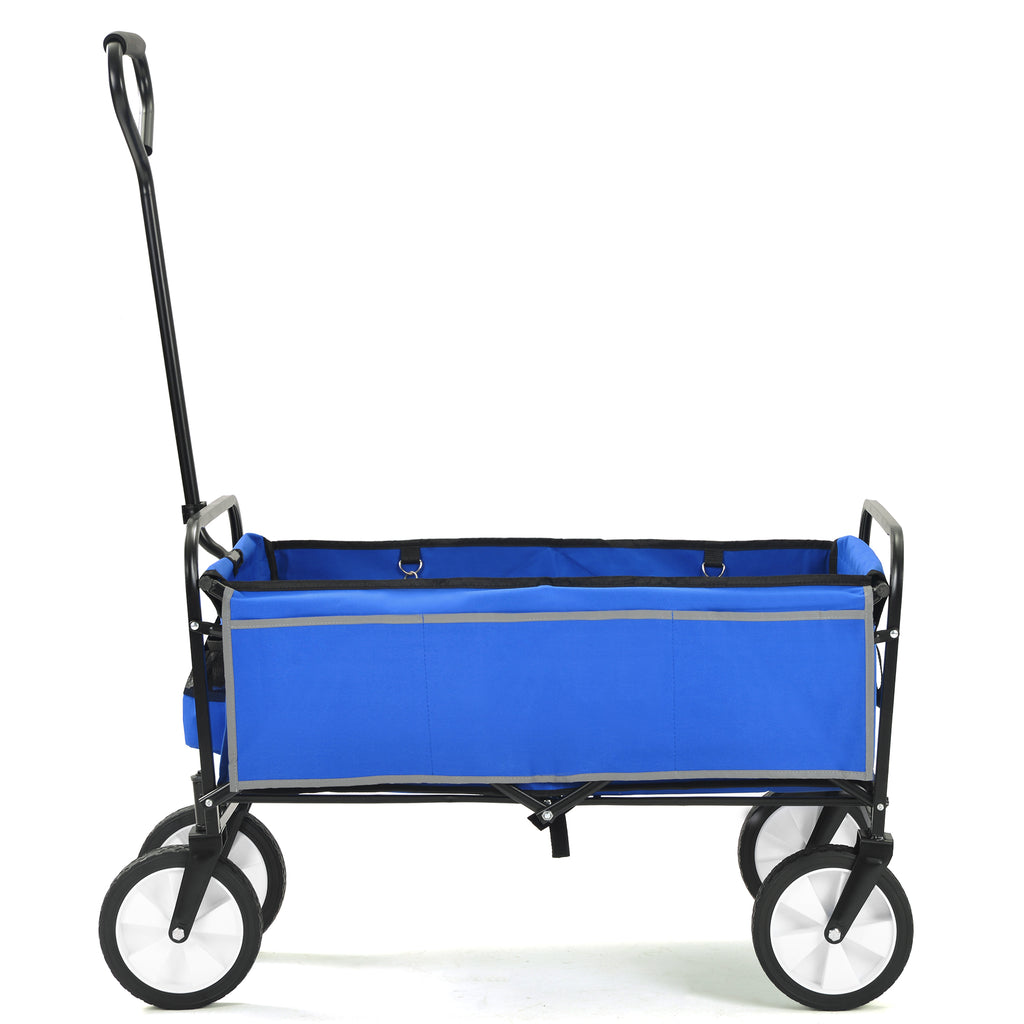 Chariot Pliant Jardin Courses Plage - Bleu - Wagon