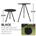 Table Ronde Pliante Alu Réglable Hauteur - Balcon Léger - Pique-nique Camping
