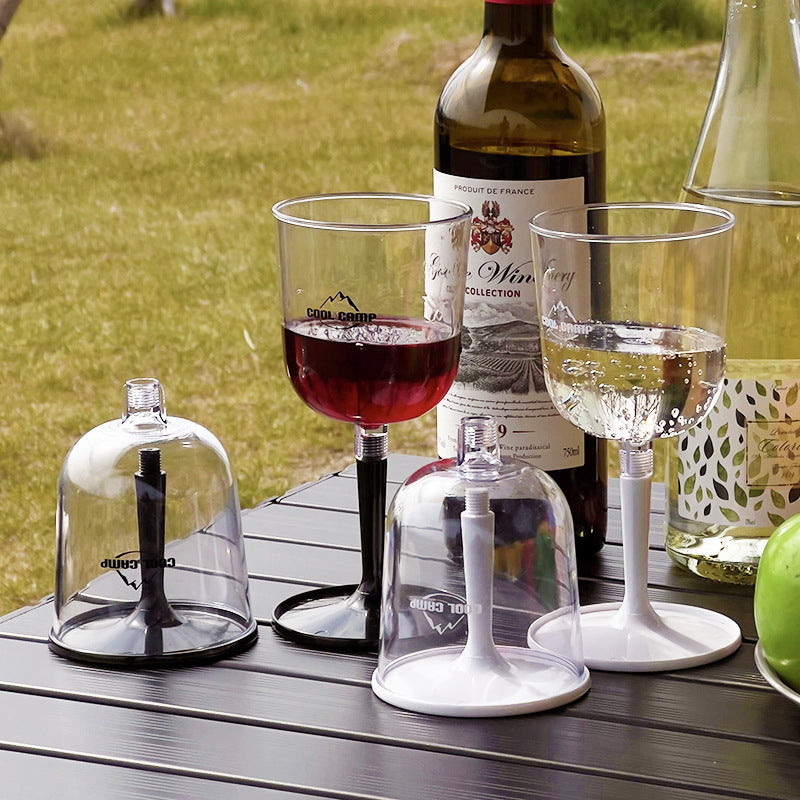 Verre à Vin Camping Incassable - Plastique Détachable - Champagne Portable