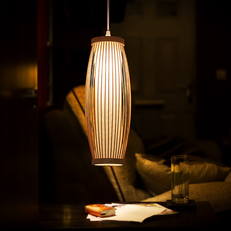 Lustre Bambou Tissé Célèbre sur Instagram - Salle à Manger - 60cm