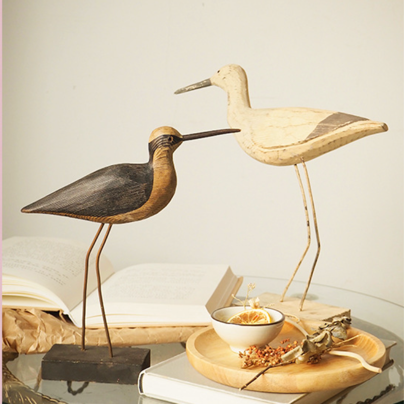 Déco Table Oiseau Aquatique Bois - Artisanat Bois