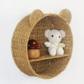 Panier Rangement Oreille Chat Écologique - Corde Papier Tressé - Mural Rond