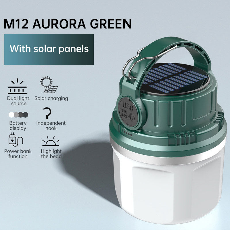 Ampoule Camping Solaire Rechargeable - LED - Maison Urgence