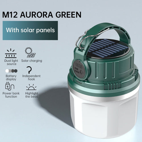 Ampoule Camping Solaire Rechargeable - LED - Maison Urgence
