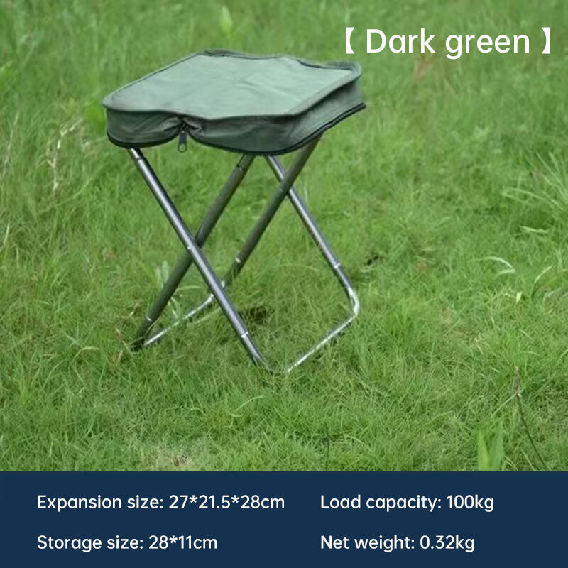 Tabouret Pliant Alu Léger - Sac à Main - Camping Pêche - Portable
