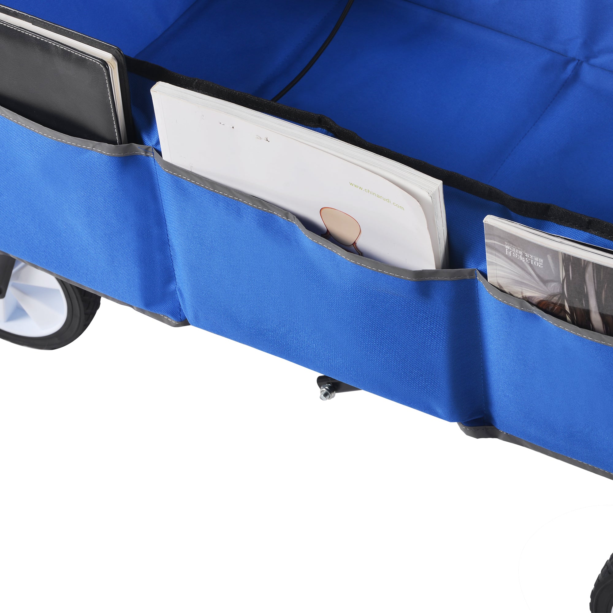 Chariot Pliant Jardin Courses Plage - Bleu - Wagon
