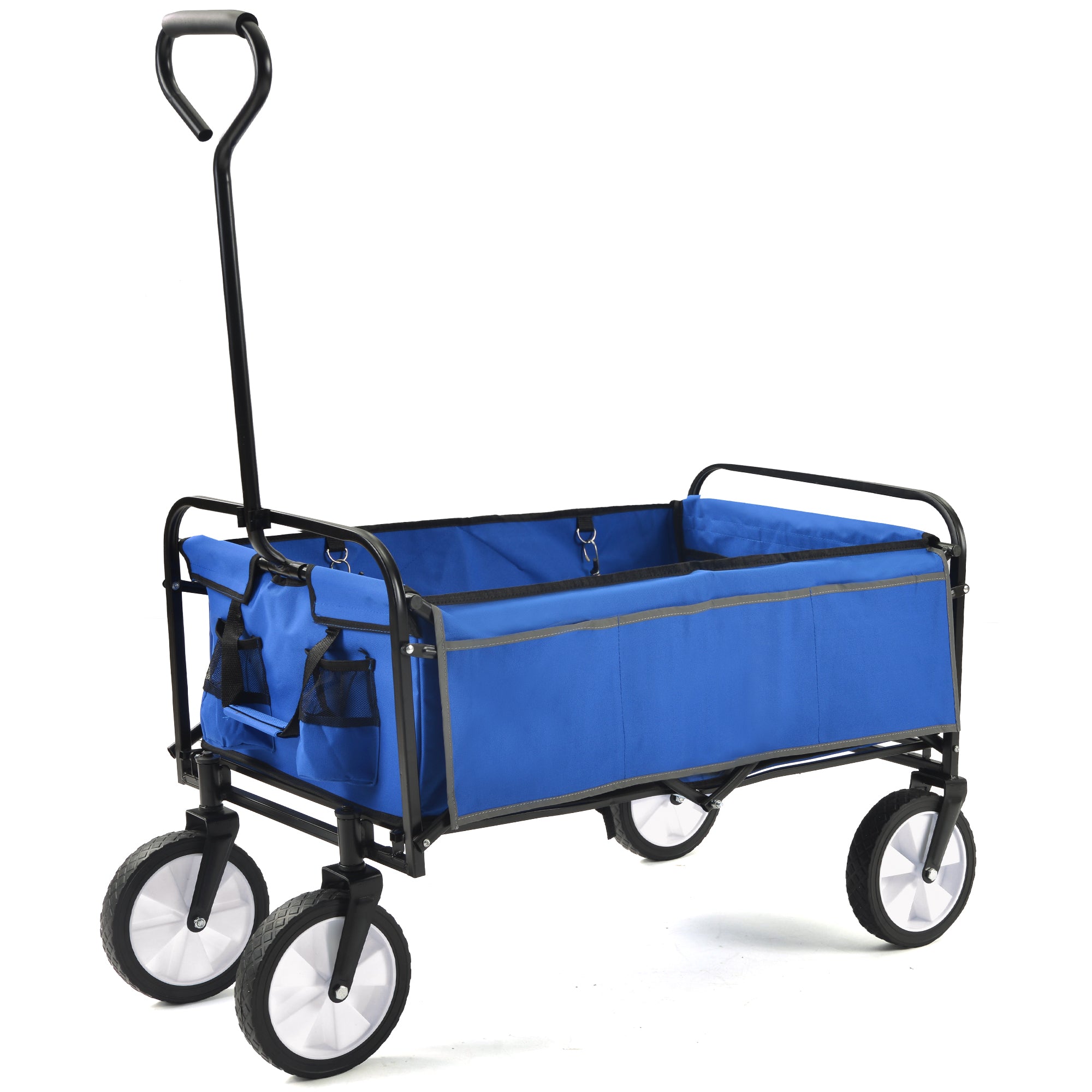 Chariot Pliant Jardin Courses Plage - Bleu - Wagon