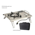 Réchaud Gaz Table Pliant IGT 4000W Inox - Camping Pique-nique Bureau